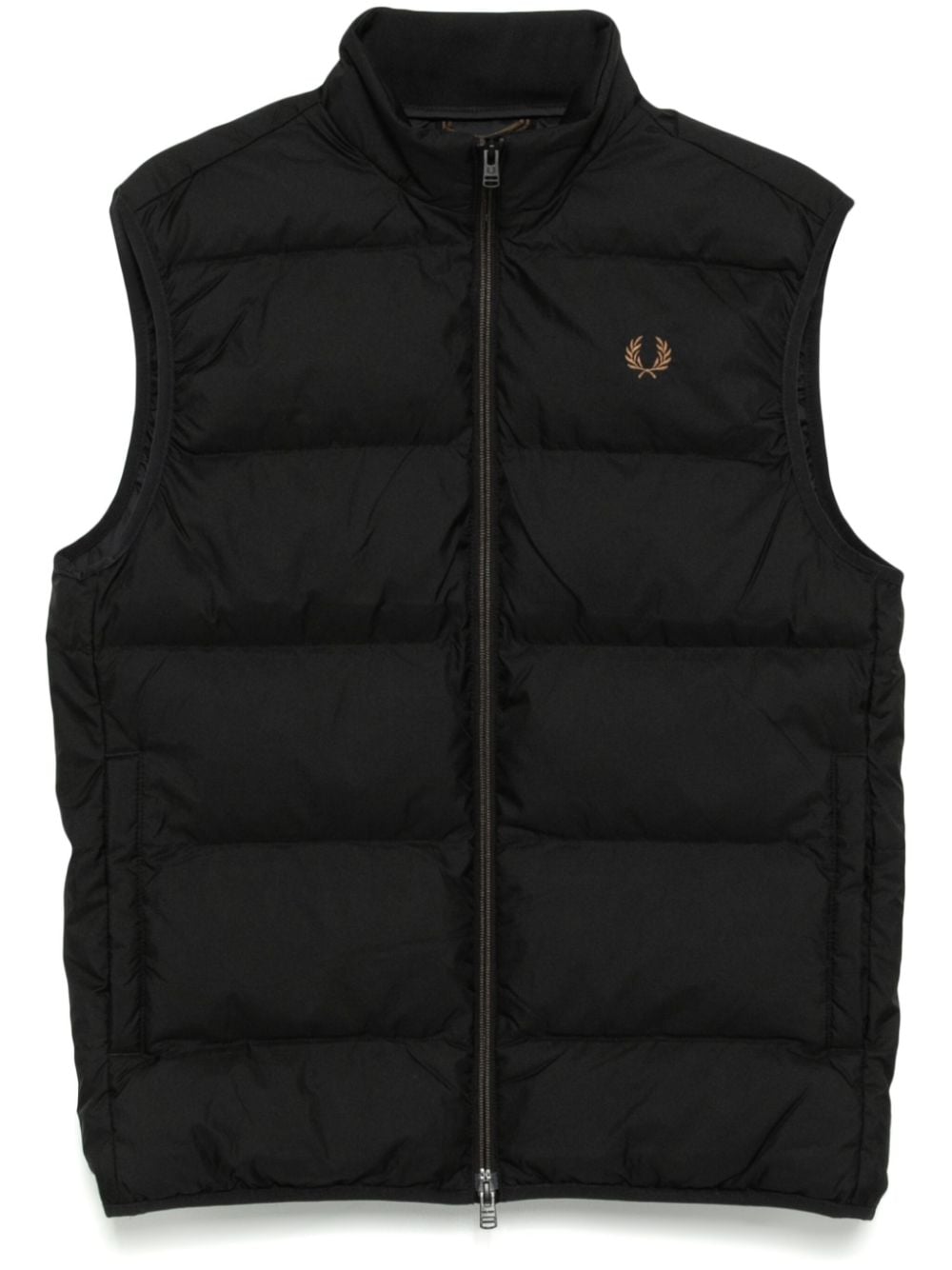 Shop Fred Perry Logo-embroidered Padded Jacket In Black