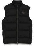 Fred Perry logo-embroidered padded jacket - Black