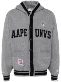 AAPE BY *A BATHING APE® intarsia-knit logo cardigan - Grey