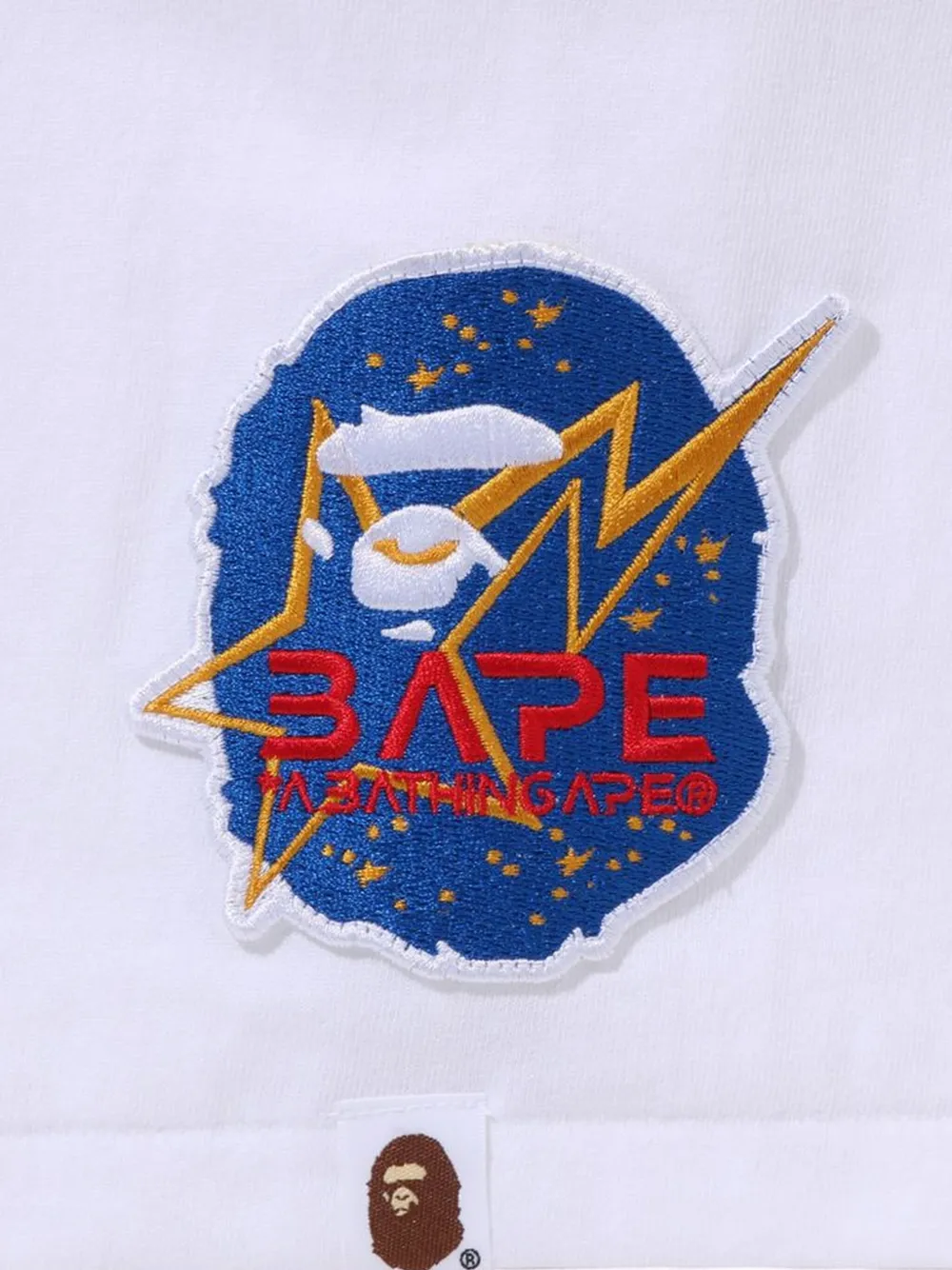 A BATHING APE T-shirt met grafische print Wit