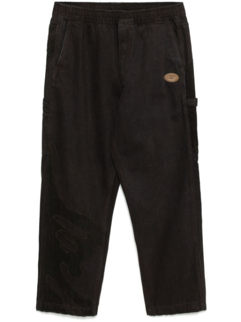 AAPE BY *A BATHING APE logo patch straight-leg trousers Men