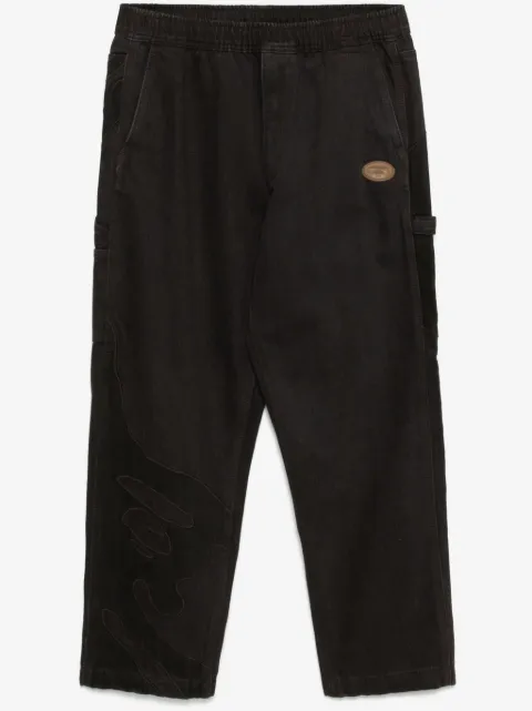 AAPE BY *A BATHING APE® logo patch straight-leg trousers