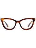 Gucci Eyewear Double G-logo plaque frames - Brown