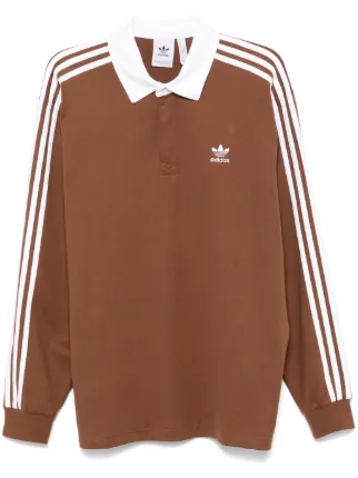 adidas Originals Adicolor Polo Blue Long Sleeve Rugby Shirt