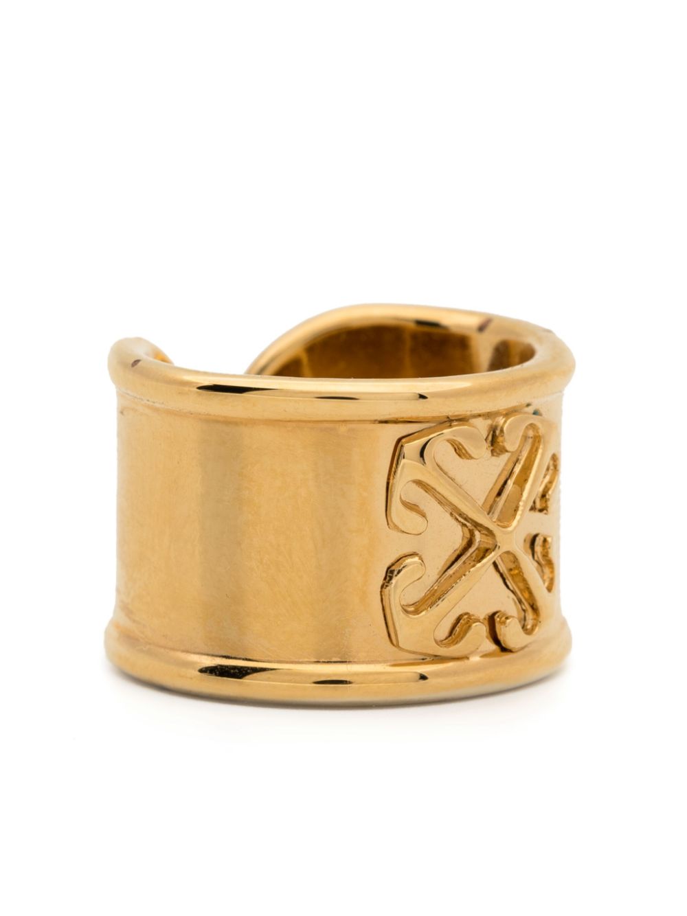 Shop Off-white Arrow Ring In Gold