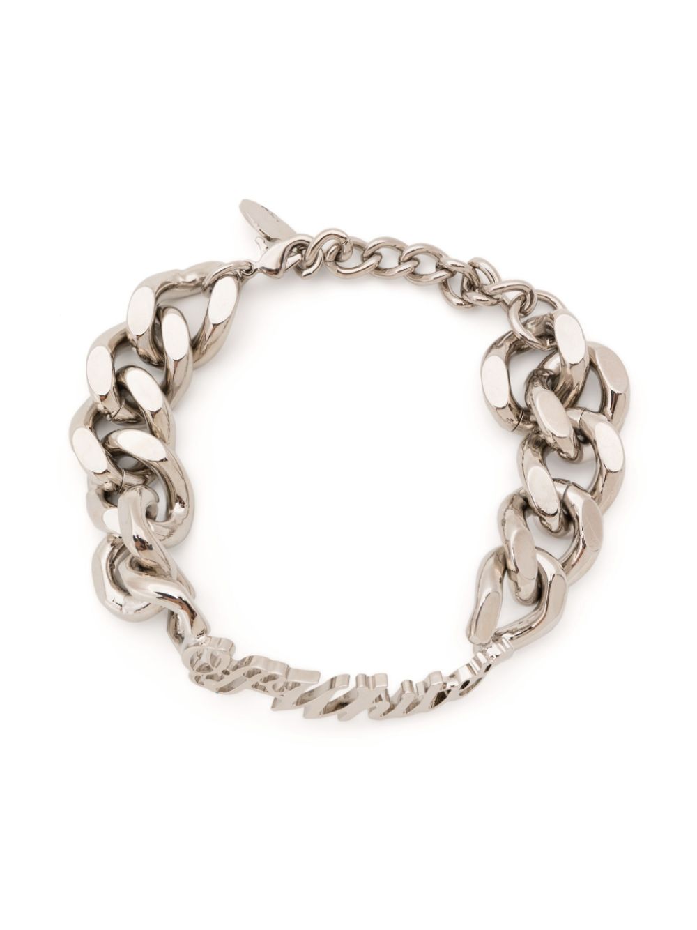 Off-White logo-chain bracelet - Silver