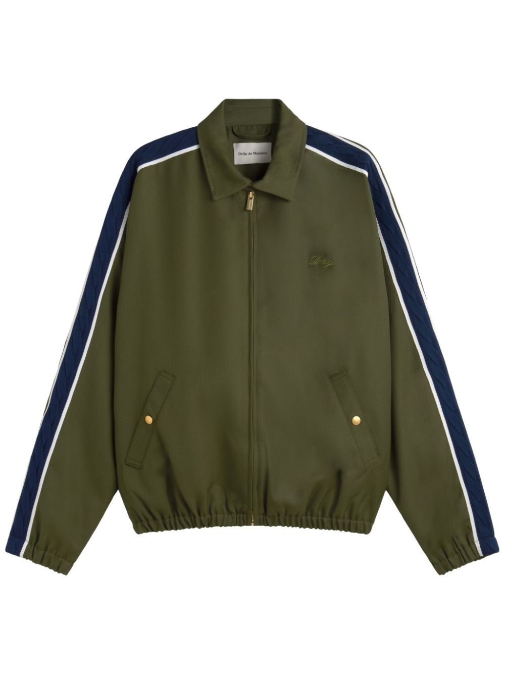 Shop Drôle De Monsieur Drôle Torsades Jacket In Green