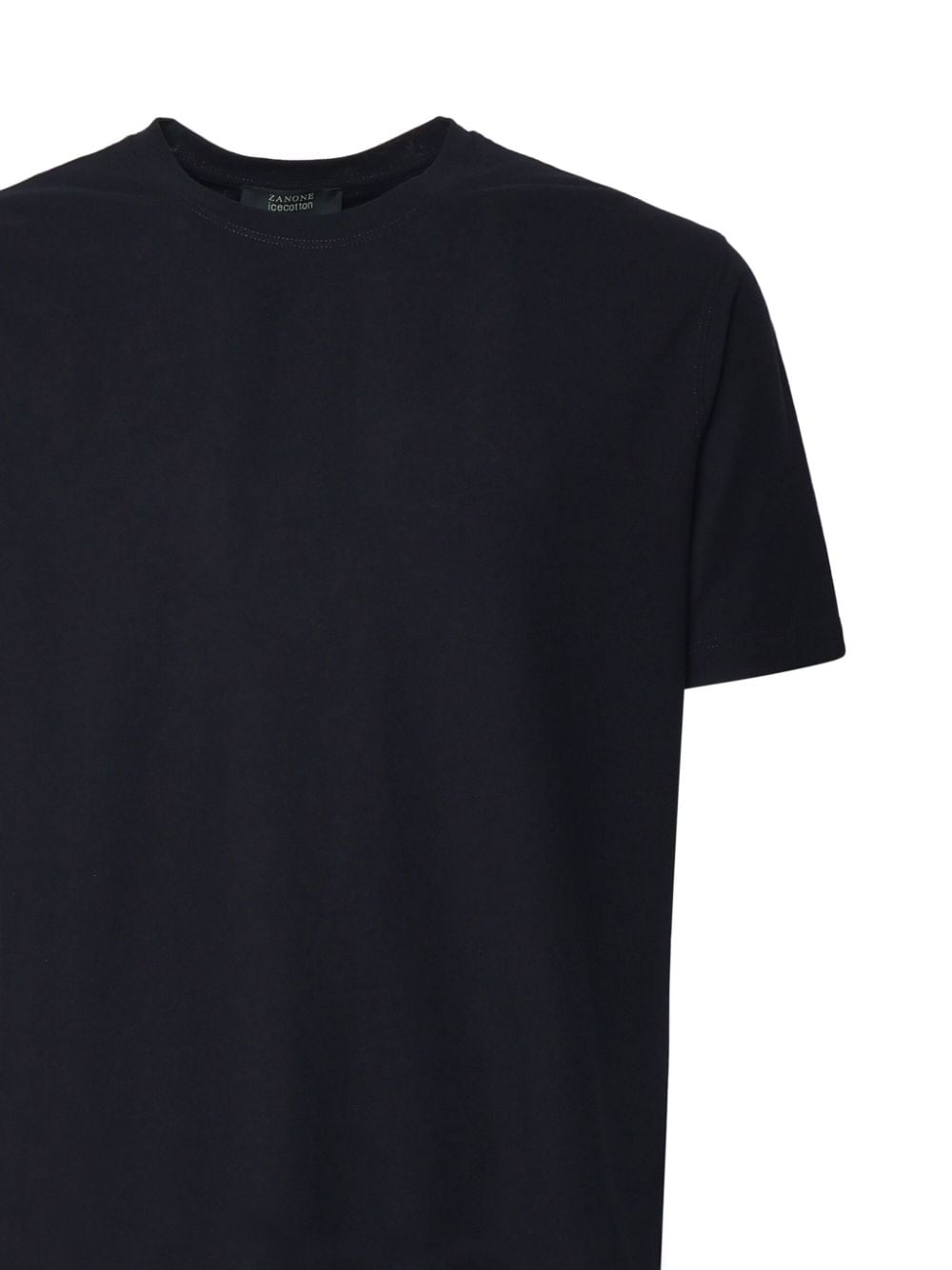 Shop Zanone Cotton T-shirt In Black