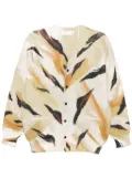 Toga graphic-print cardigan - Yellow