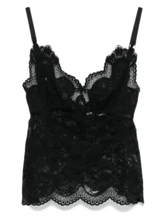 78537　DOLCE&GABBANA　レース　タンクトップ D＆G】ジャカード レースシェイパーコルセットビスチェトップ (Dolce