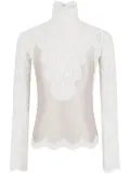 Rabanne long-sleeve lace top - White