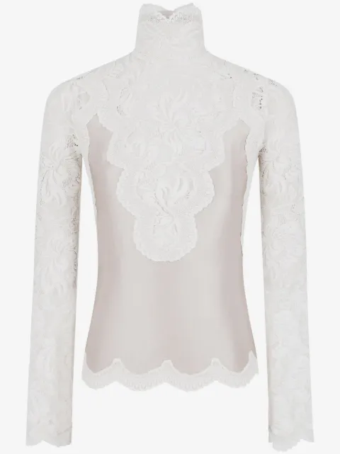 Rabanne long-sleeve lace top