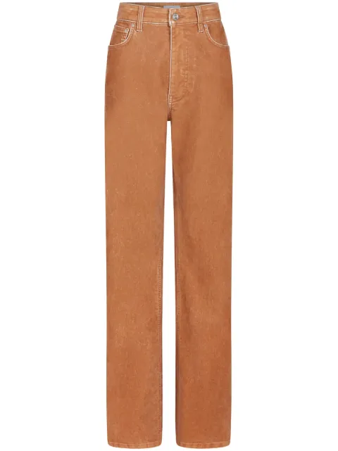 Rabanne contrast-stitching straight trousers
