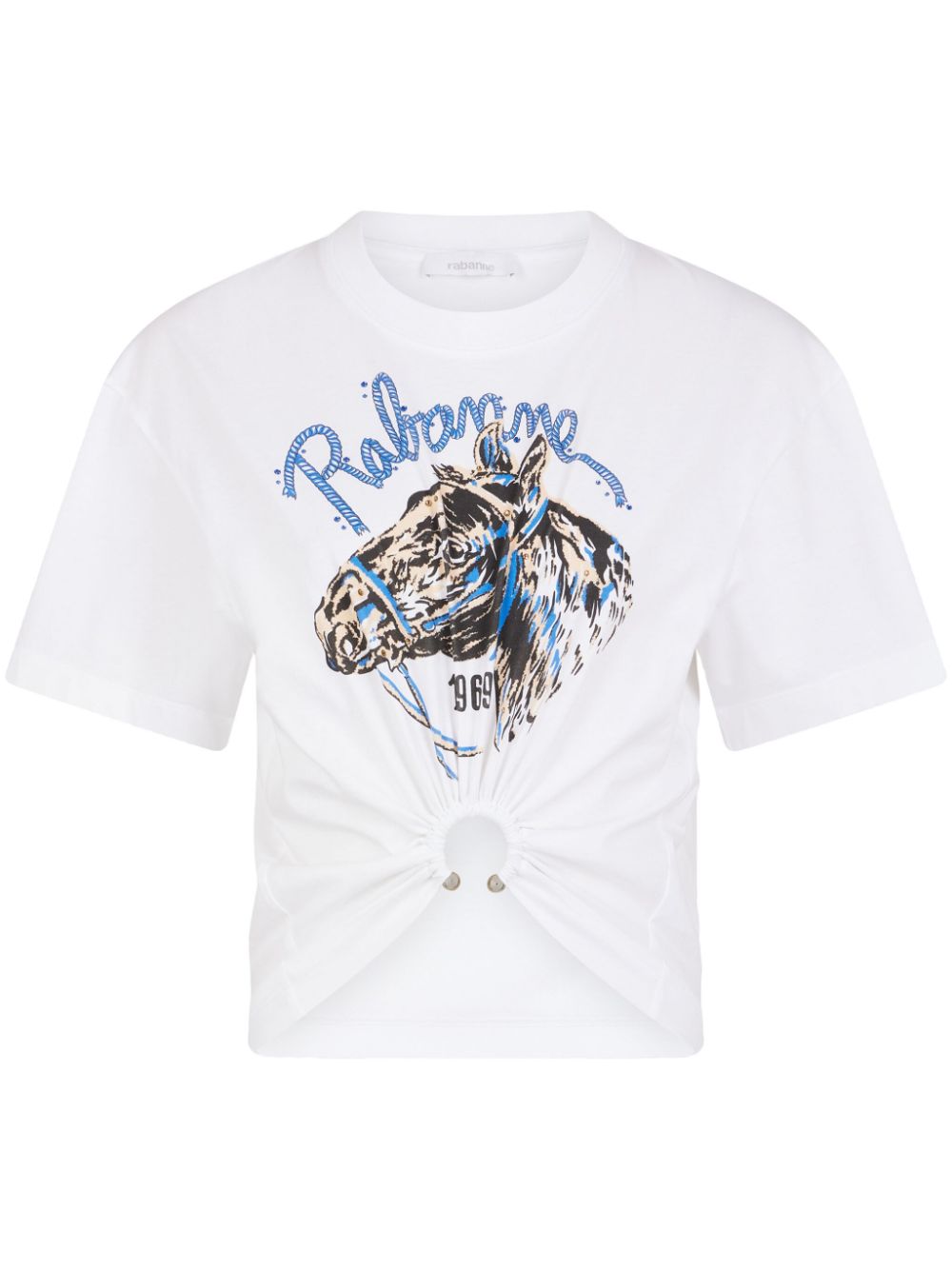 Rabanne T-shirt met logoprint Wit