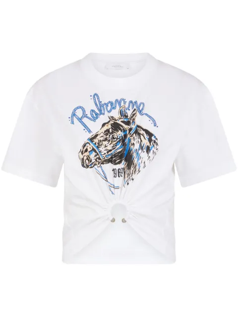 Rabanne t-shirt à logo imprimé
