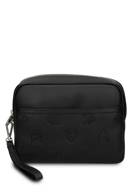 Calvin Klein Jeans neceser con monograma en relieve