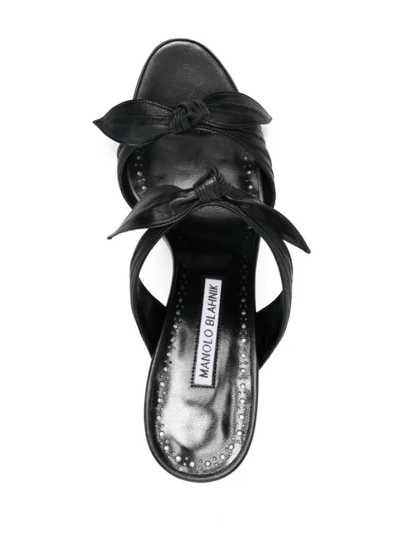 サンダル・ミュール MANOLO BLAHNIK Women Sandals 2231306 0001 Black サンダル・ミュール MANOLO BLAHNIK Women Sandals 2231306 0001