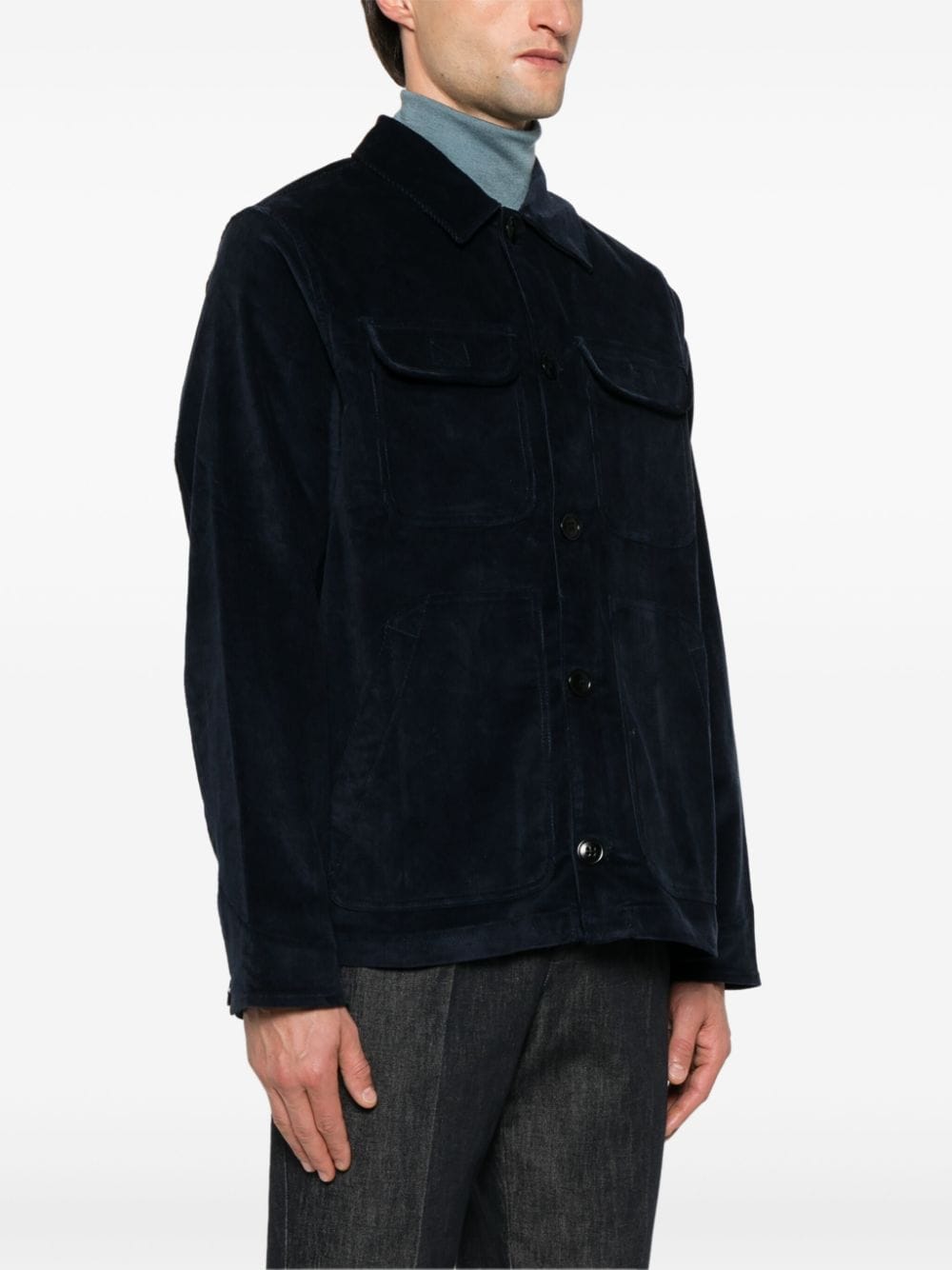 Shop Ps By Paul Smith Corduroy Jacket In Blue