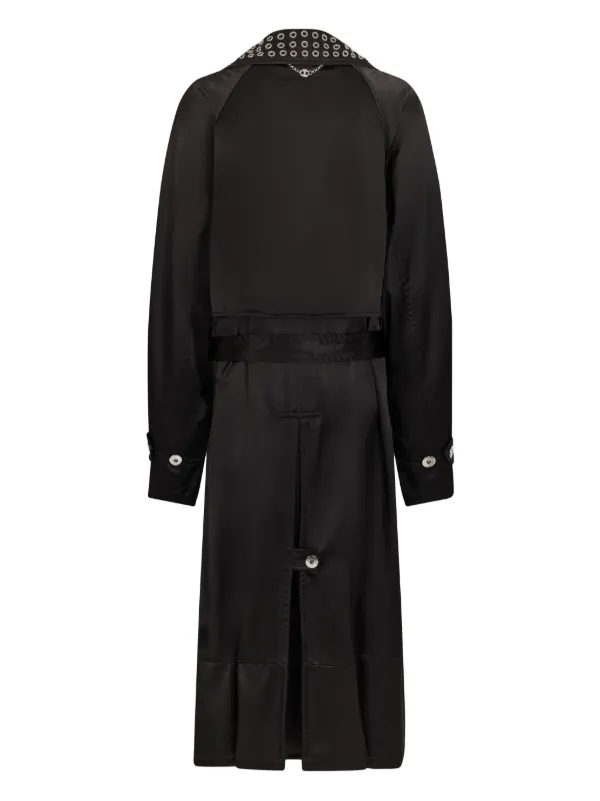 Rabanne アイレット トレンチコート | ブラック | FARFETCH JP