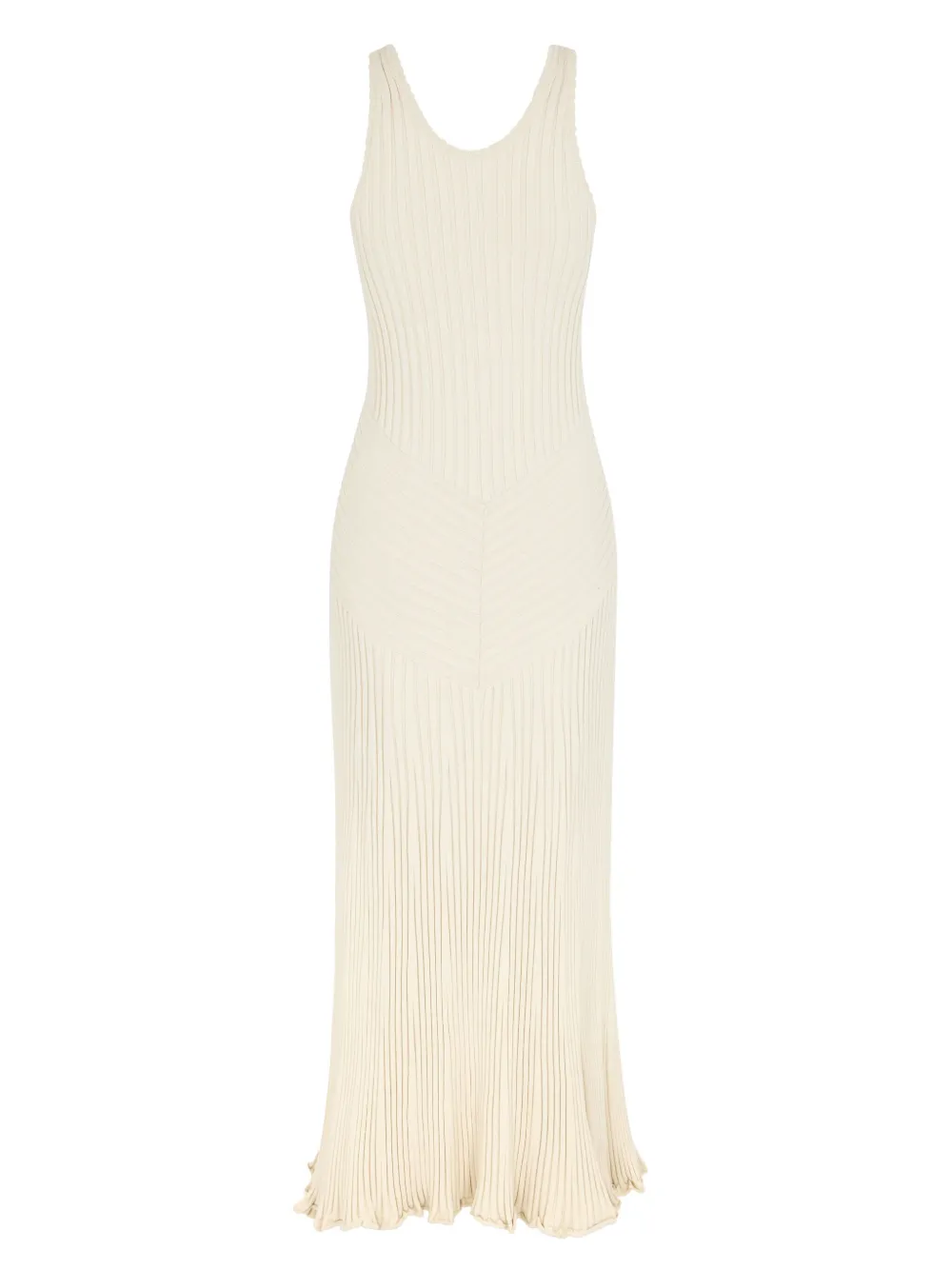 Rabanne Ribgebreide maxi-jurk - Beige