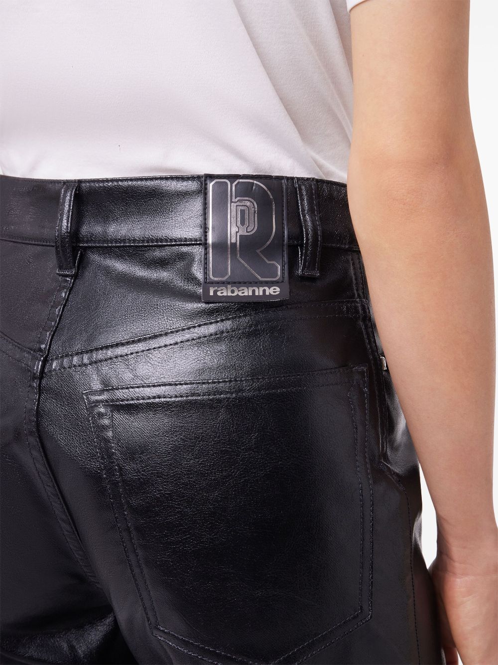 How to find best discounts Rabanne faux-leather flared trousers Women