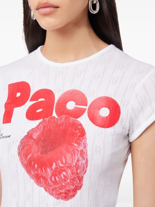 Rabanne プリント Tシャツ | ホワイト | FARFETCH JP