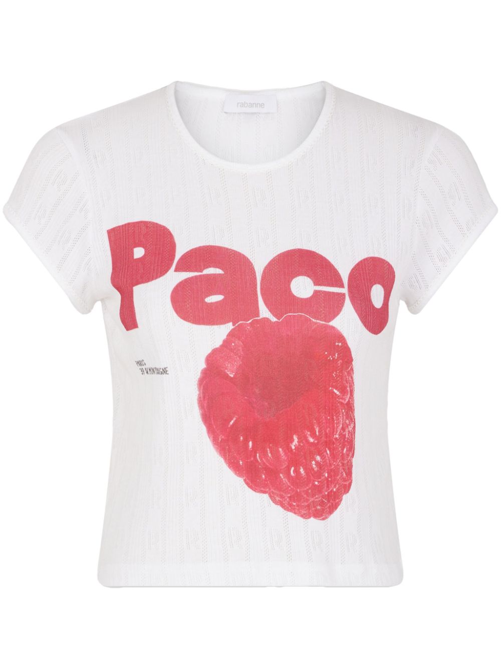 Rabanne T-shirt met print Wit