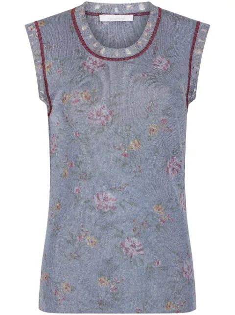 Rabanne floral-print tank top 