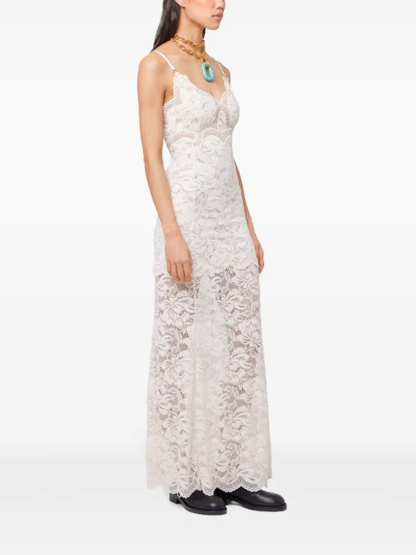 ワンピース RABANNE Woman Dress White 25PJRO062CO0555 P100 Rabanne Lace Maxi Dress | White | FARFETCH