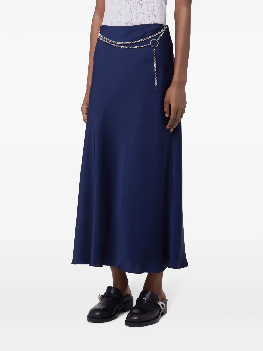 RABANNE CHAIN MIDI SKIRT 