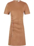 Rabanne gathered mini dress - Brown