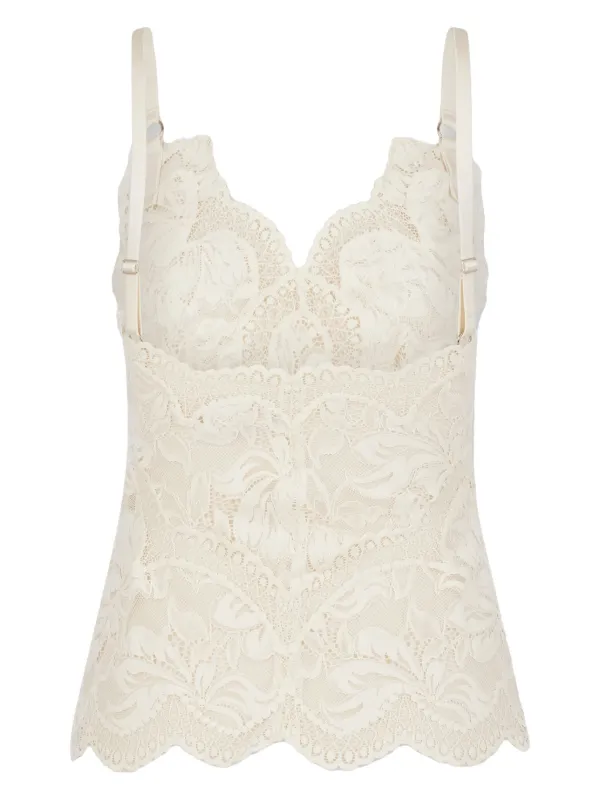 トップス andmary Bella ribbon tank ivory Bella ribbon tank