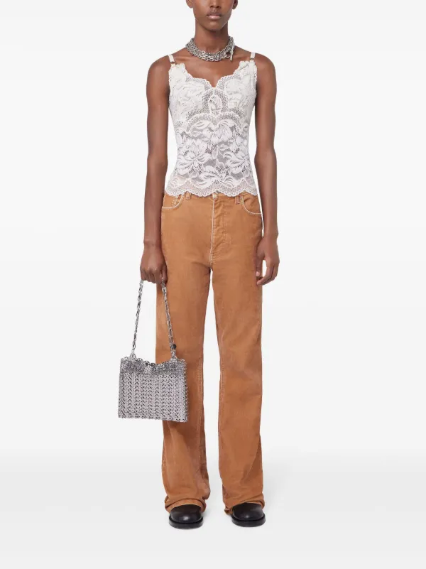 Rabanne Lace Tank Top | White | FARFETCH