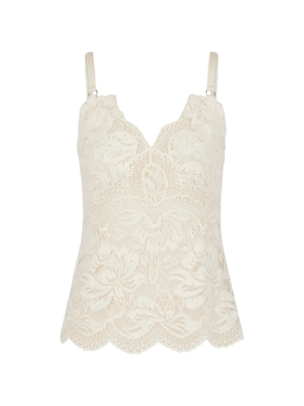 Rabanne Tanktop van kant Wit