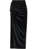 Rabanne velvet maxi skirt - Black