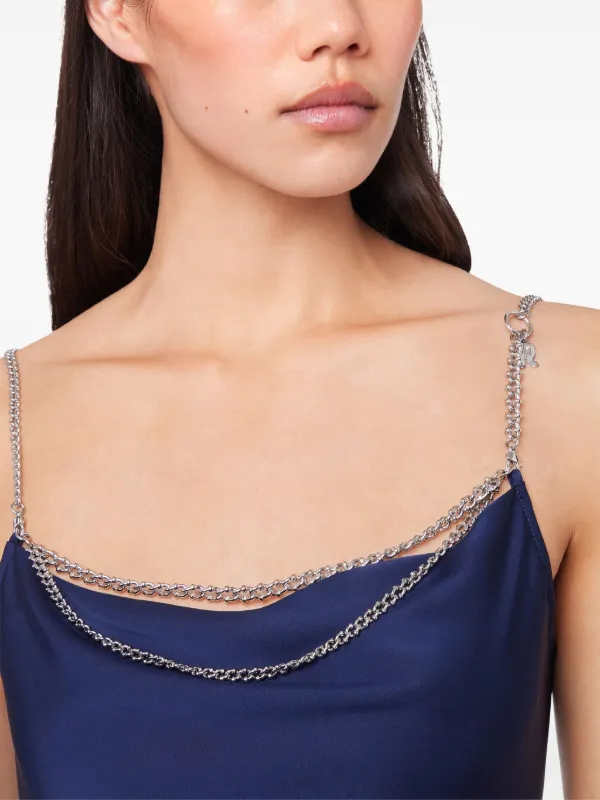 Rabanne chain-straps Maxi Dress | Blue | FARFETCH