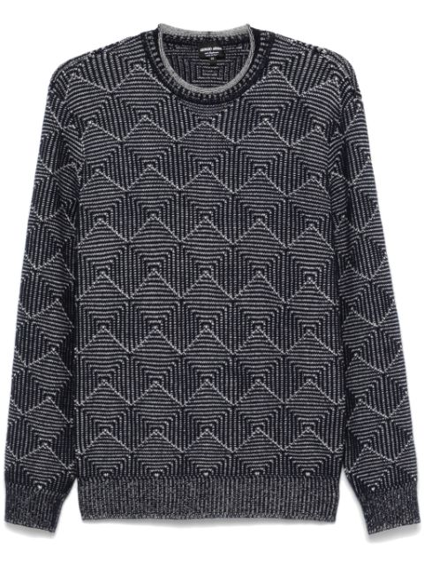 Giorgio Armani jacquard cashmere sweater Men