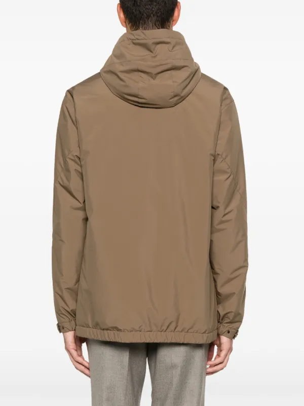 Zegna Hooded Jacket | Green | FARFETCH RO