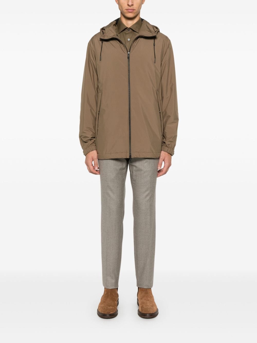 Zegna Jack met capuchon - Groen