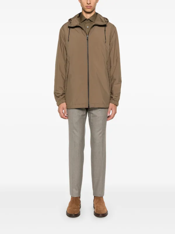 Zegna Hooded Jacket | Green | FARFETCH RO