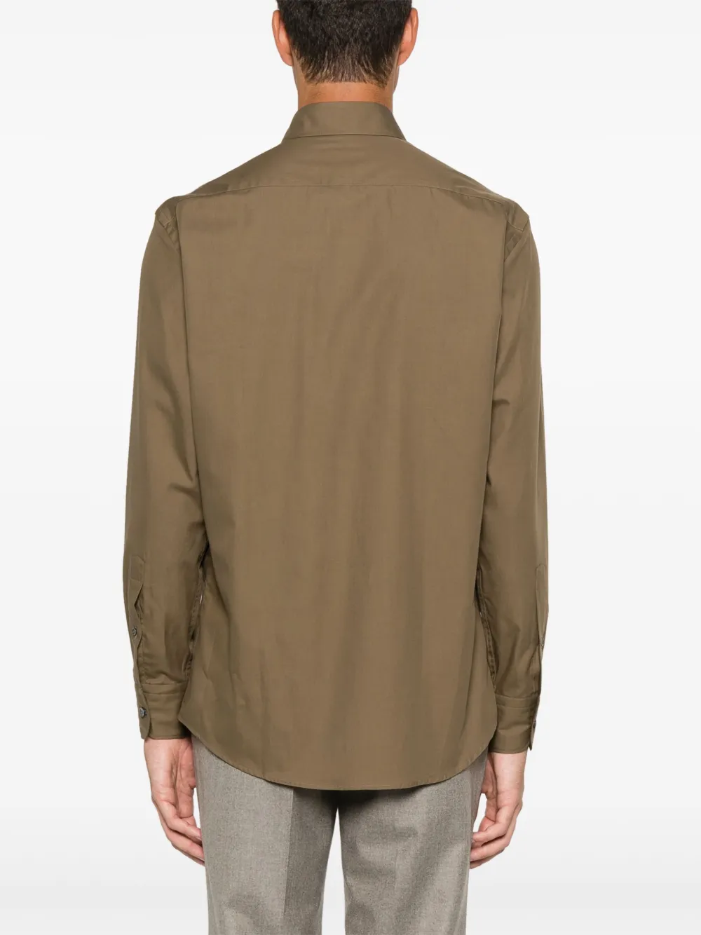 Zegna Katoenen overhemd Bruin