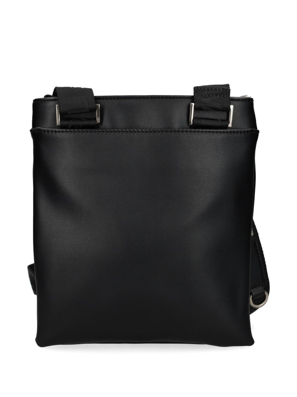 Just Cavalli leather messenger bag - Zwart