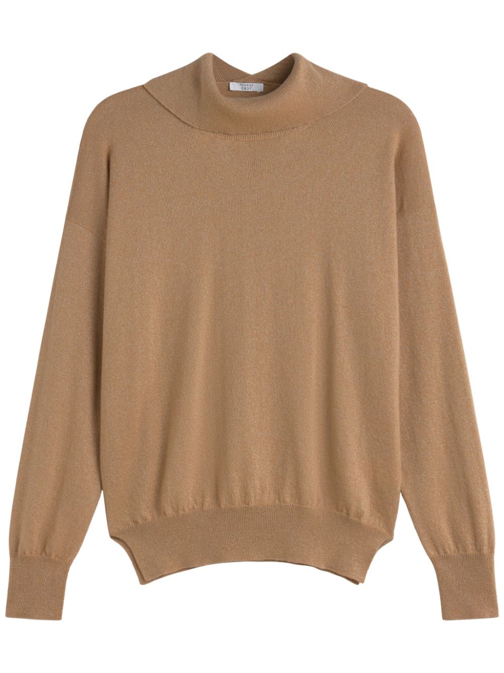 Peserico Mock Neck Jumper In Nude