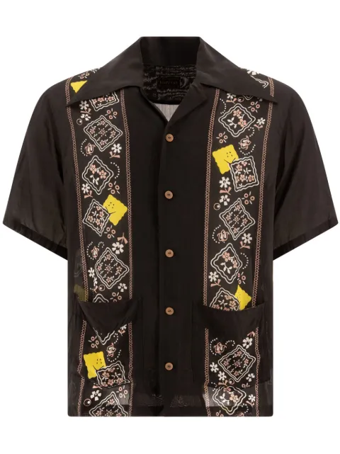 KAPITAL floral-pattern detailing shirt 