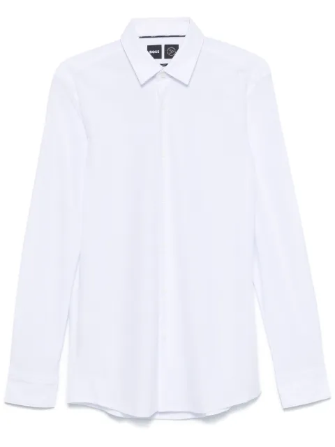 BOSS piqué-weave shirt