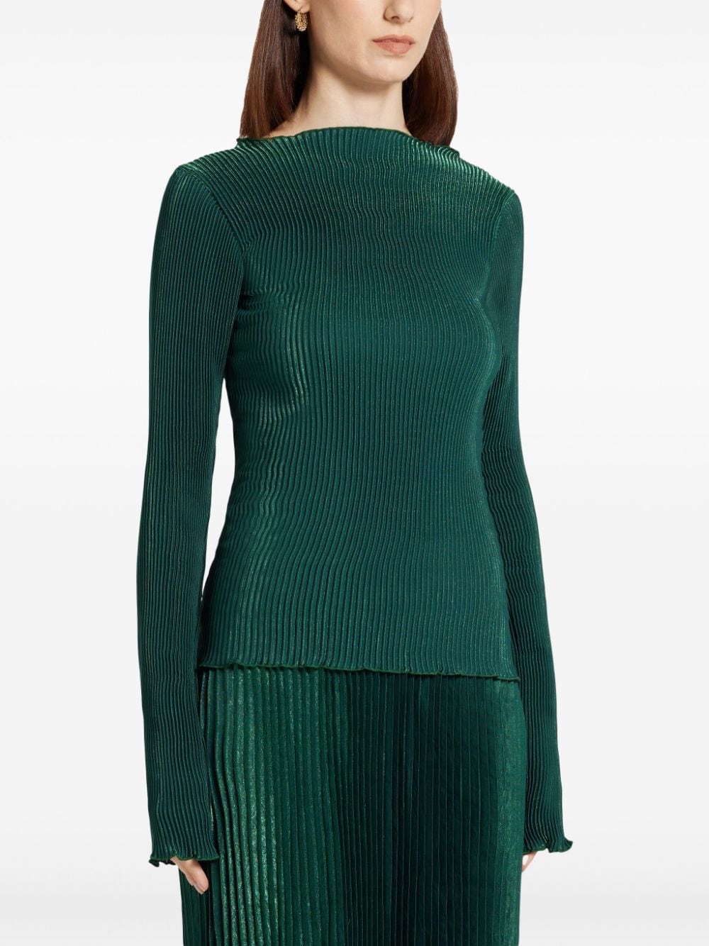 Shop L'idée Soiree Blouse In Green