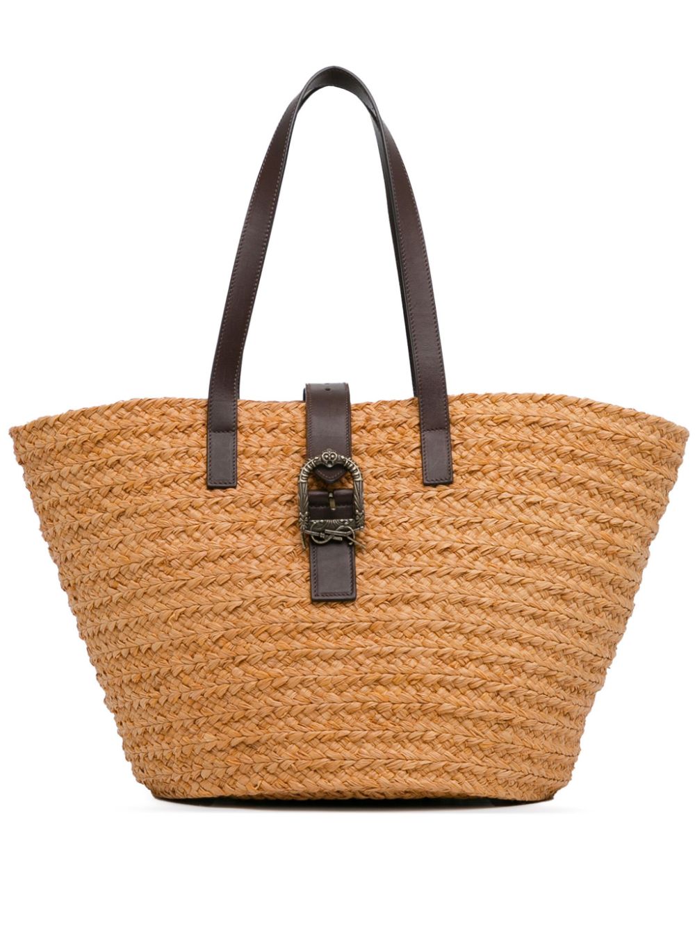 2020 Medium Raffia Celtic Buckle Panier tote bag