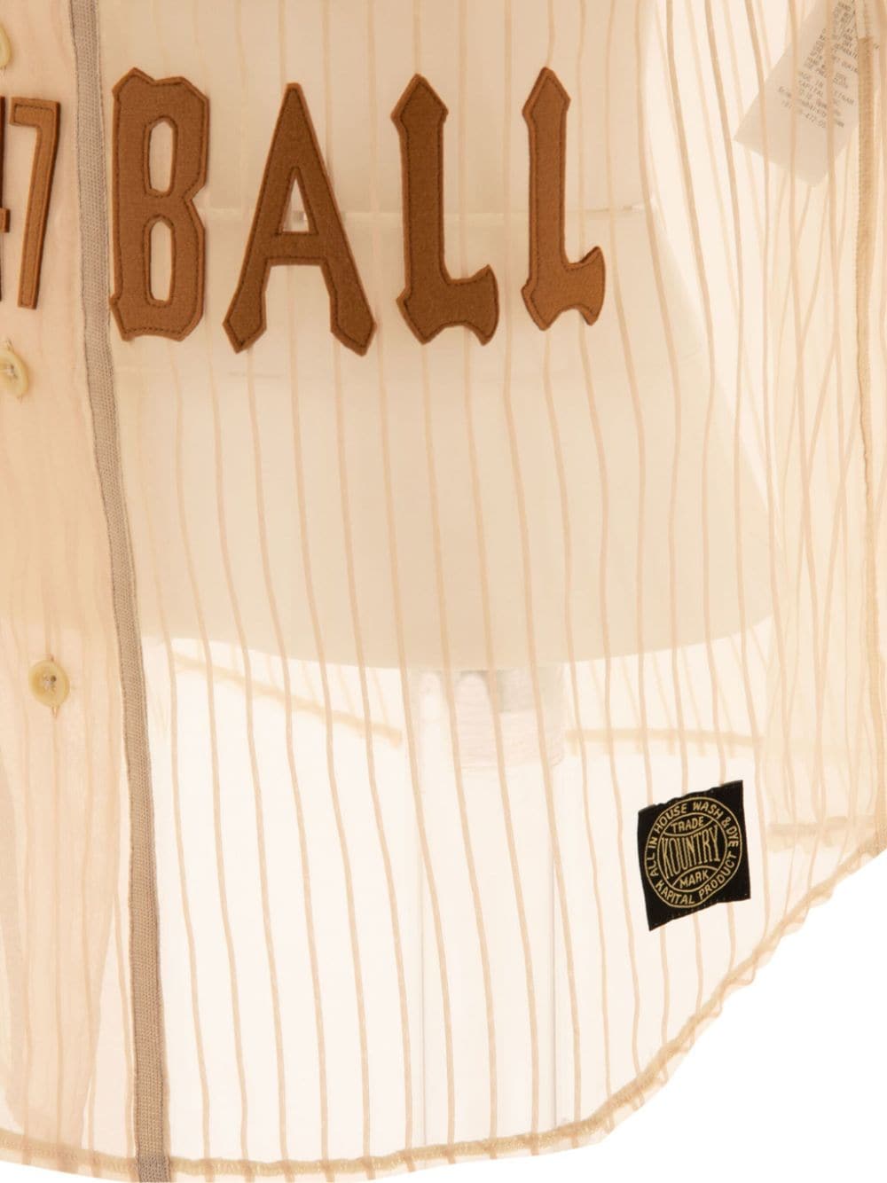 Shop Kapital Transparent Baseball Shirt In Neutrals