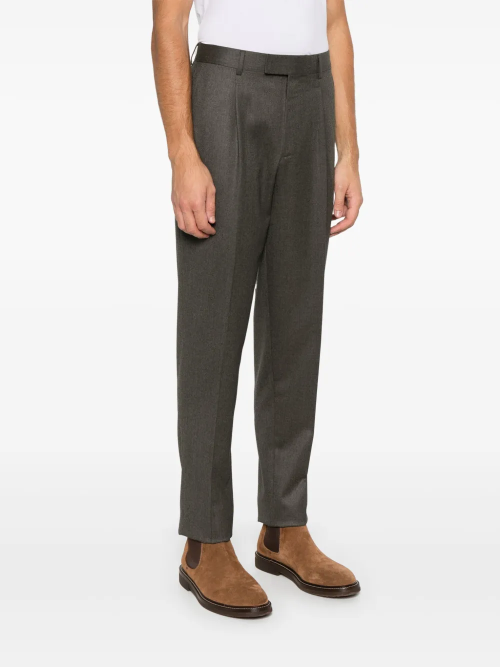 Zegna Wollen broek Bruin