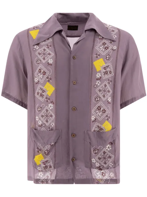 KAPITAL camisa con detalle motivo floral